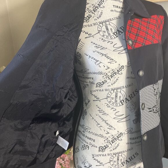 Susan Bristol Patchwork Multicolor Blazer Shoulder Pads Size 6 - Picture 6 of 8